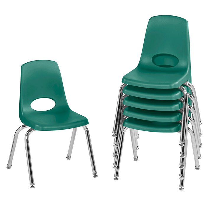 FDP Stackable School Chair, Chrome Legs, Swivel Glide - 14" Seat Height (FDP-10364) - SchoolOutlet