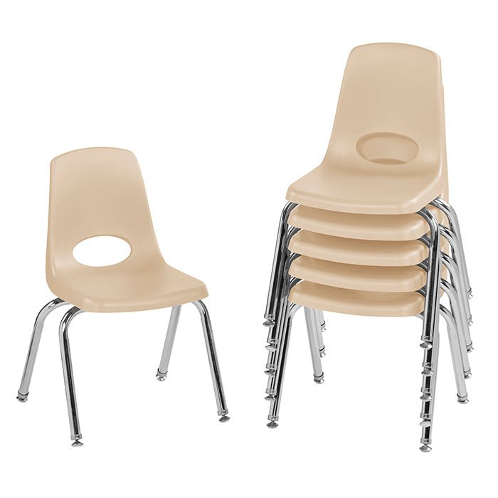 FDP Stackable School Chair, Chrome Legs, Swivel Glide - 14" Seat Height (FDP-10364) - SchoolOutlet