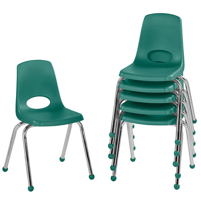 FDP Stackable School Chair, Chrome Legs, Ball Glide - 16" Seat Height (FDP-10367) - SchoolOutlet