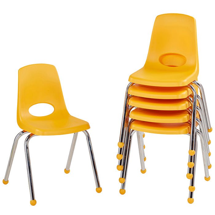 FDP Stackable School Chair, Chrome Legs, Ball Glide - 16" Seat Height (FDP-10367) - SchoolOutlet