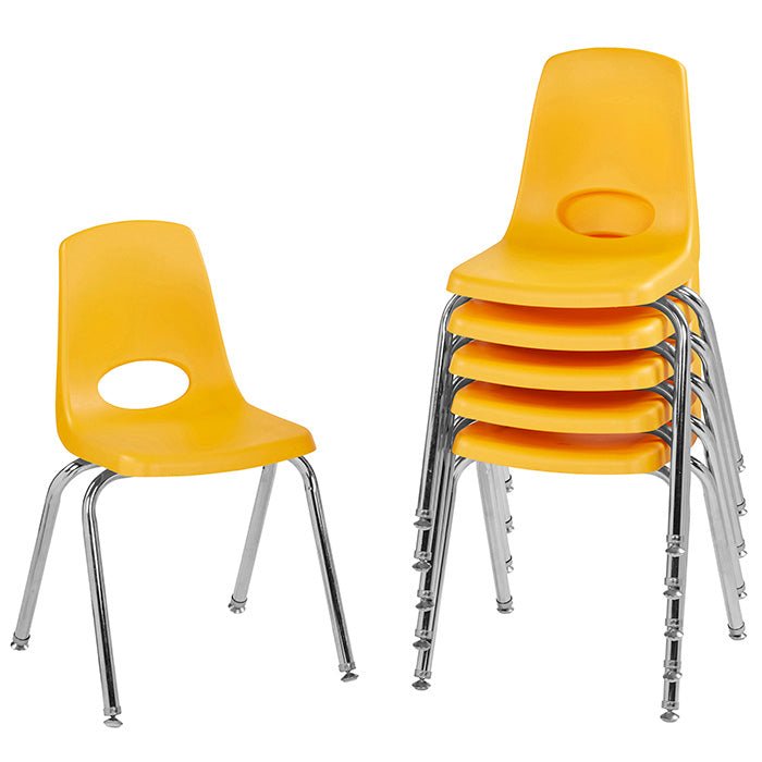 FDP Stackable School Chair, Chrome Legs, Swivel Glide - 16" Seat Height (FDP-10368) - SchoolOutlet