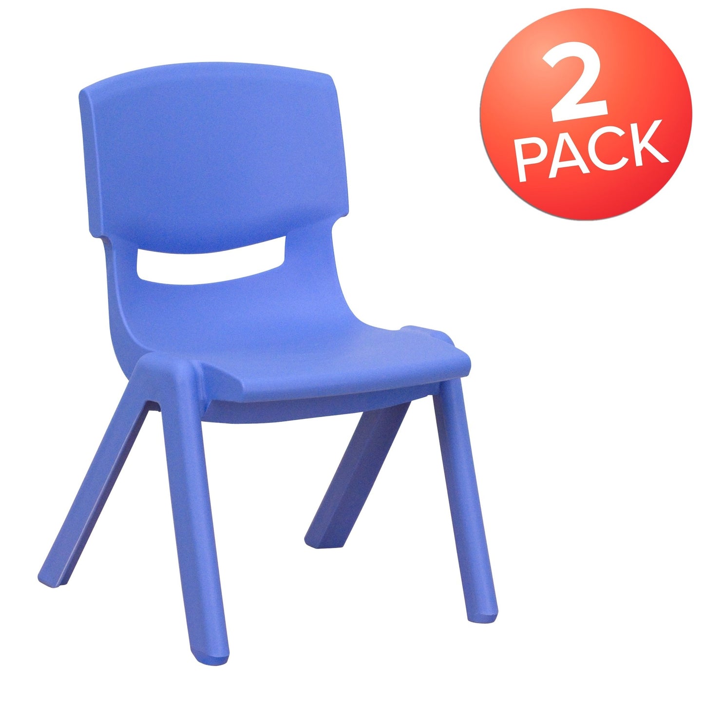 Whitney 2 Pack Plastic Stackable School Chair with 10.5'' Seat Height - SchoolOutlet