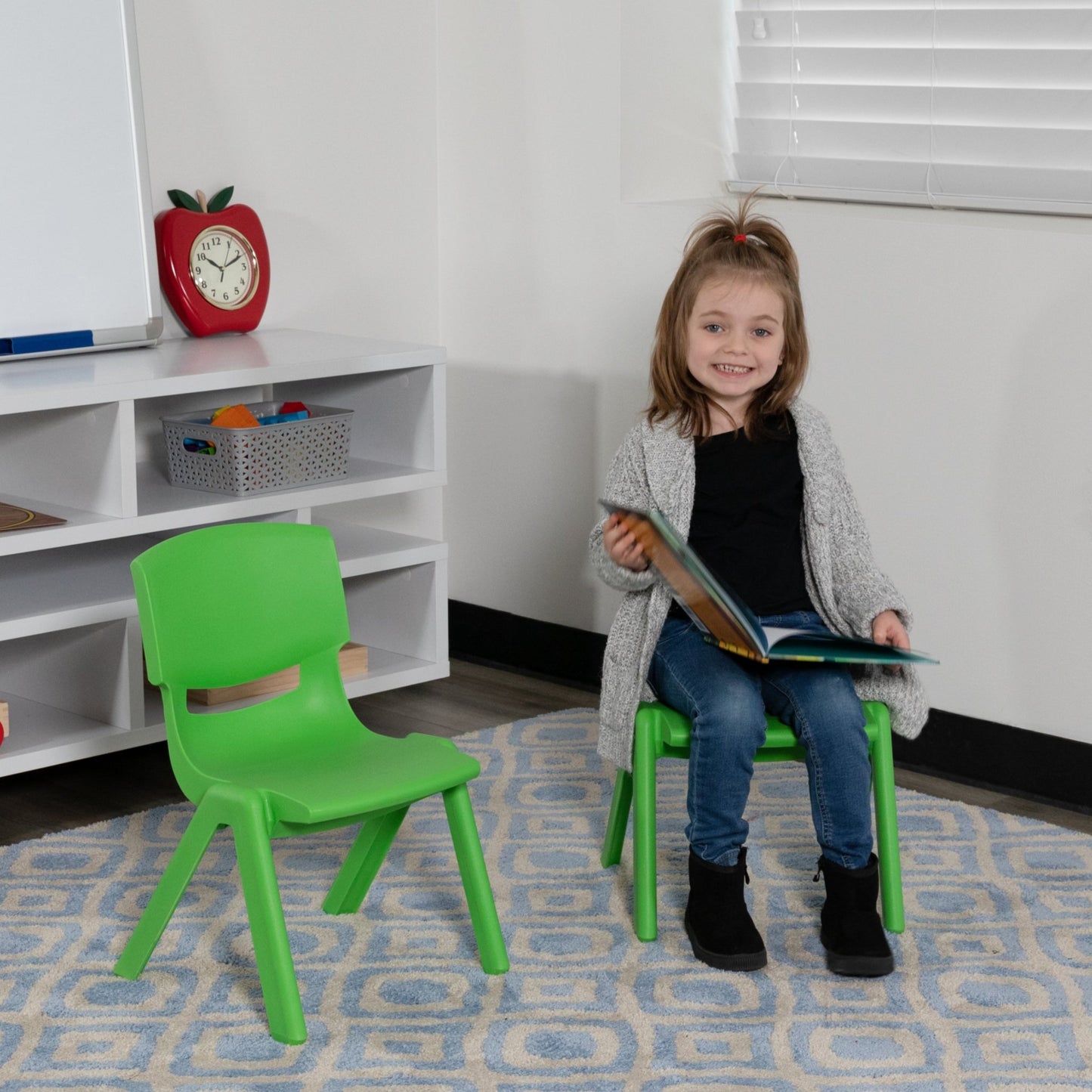 Whitney 2 Pack Plastic Stackable School Chair with 10.5'' Seat Height - SchoolOutlet