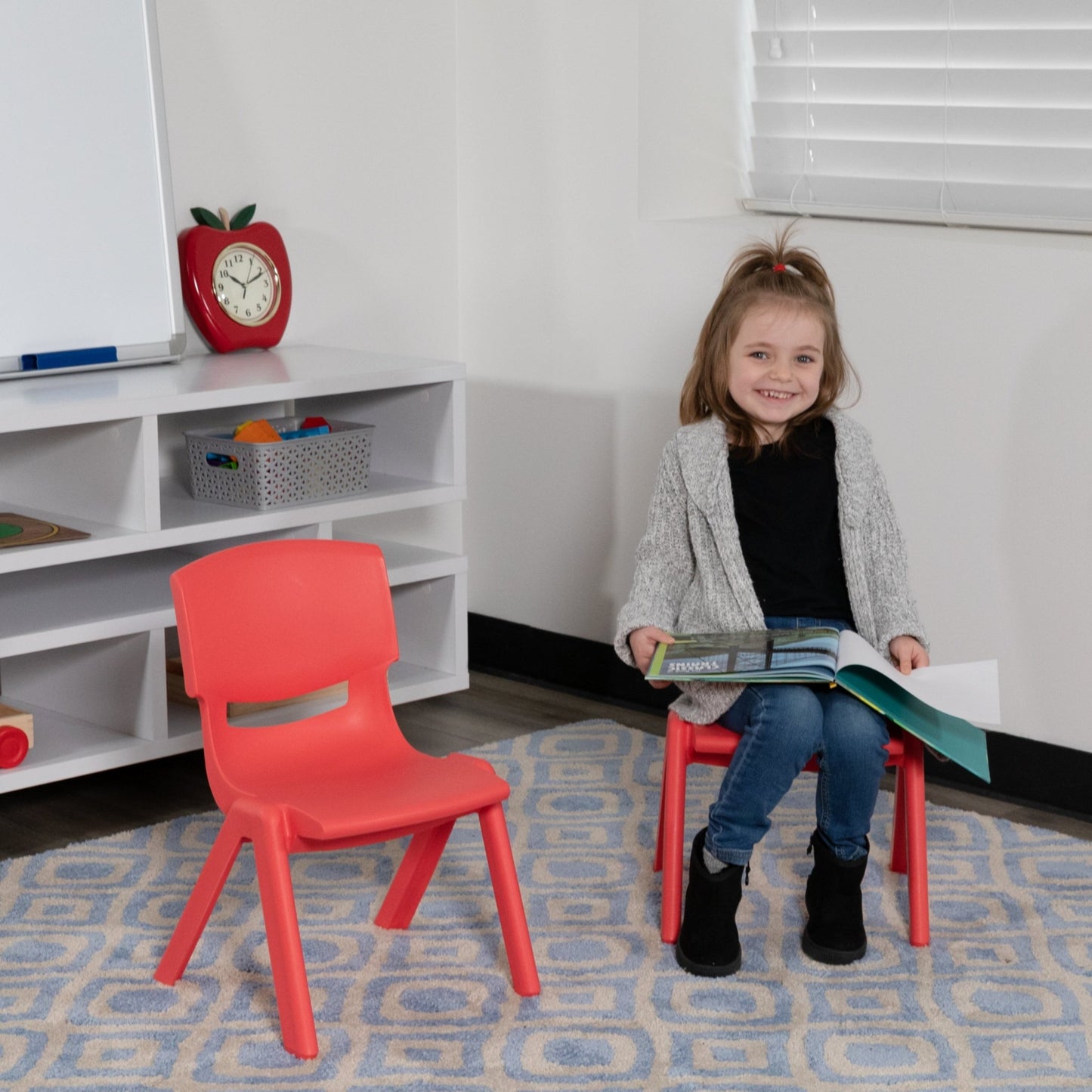 Whitney 2 Pack Plastic Stackable School Chair with 10.5'' Seat Height - SchoolOutlet