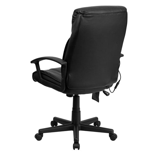 Flash Furniture High Back Massaging Black Leather Executive Office Chair(FLA-BT-9578P-GG) - SchoolOutlet