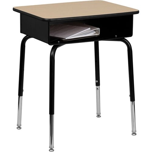 Flash Furniture Student Desk with Open Front Metal Book Box(FLA-FD-DESK-GG) - SchoolOutlet