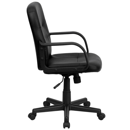Flash Furniture Mid-Back Black Glove Vinyl Executive Office Chair(FLA-H8020-GG) - SchoolOutlet