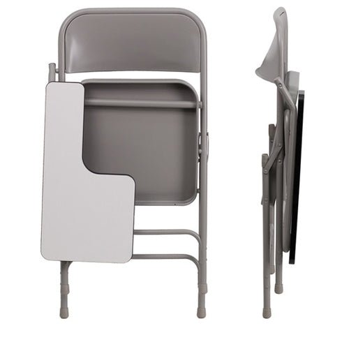 Flash Furniture Premium Steel Folding Chair with Handed Tablet Arm(FLA-HF-309AST-GG) - SchoolOutlet