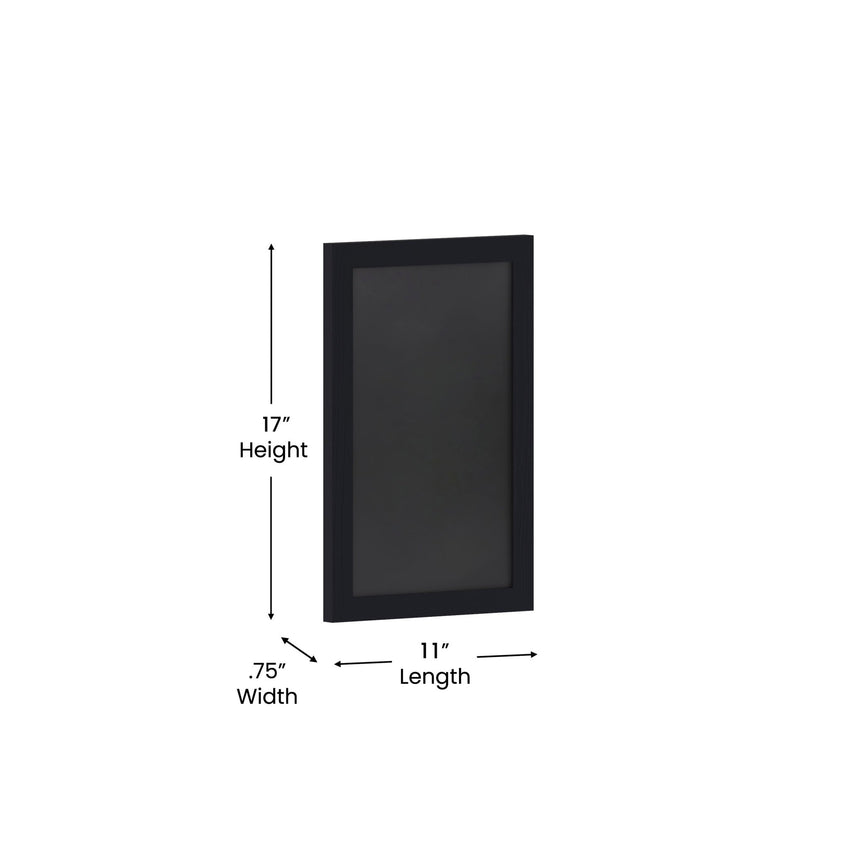 Canterbury 11" x 17" Wall Mount Magnetic Chalkboard Sign with Eraser, Hanging Wall Chalkboard Memo Board for Home, School, or Business - SchoolOutlet