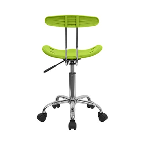 Flash Furniture Vibrant Apple Green and Chrome Computer Task Chair with Tractor Seat(FLA-LF-214-APPLEGREEN-GG) - SchoolOutlet
