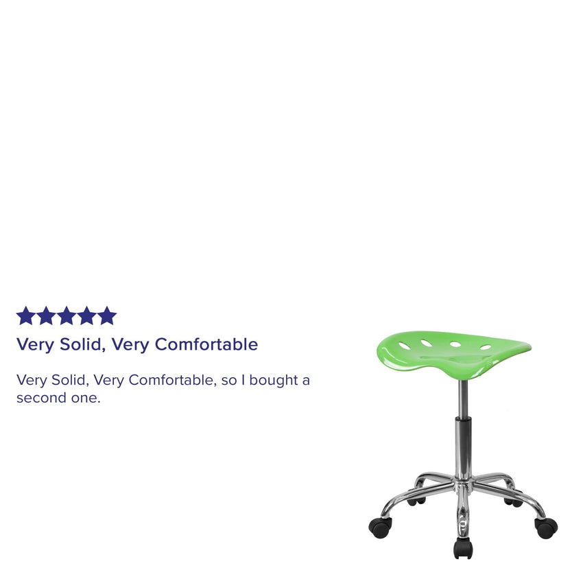 Taylor Vibrant Apple Tractor Seat and Chrome Stool - SchoolOutlet