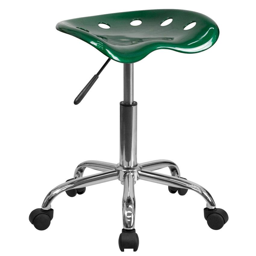 Taylor Vibrant Apple Tractor Seat and Chrome Stool - SchoolOutlet