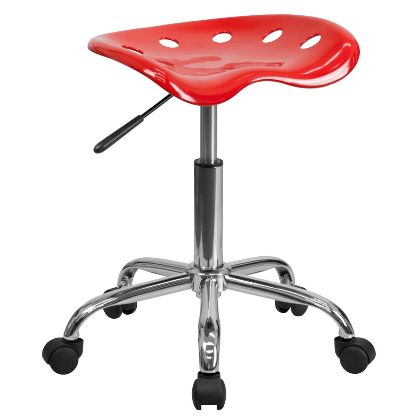 Taylor Vibrant Apple Tractor Seat and Chrome Stool - SchoolOutlet