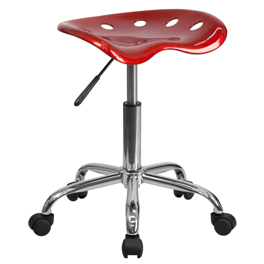 Taylor Vibrant Apple Tractor Seat and Chrome Stool - SchoolOutlet