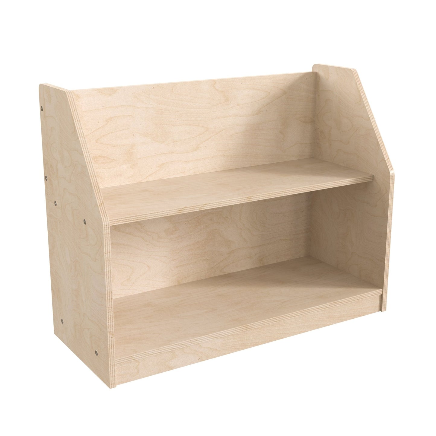 Bright Beginnings Commercial Grade Modular 2 Shelf Wooden Classroom Display Shelf, Natural - SchoolOutlet