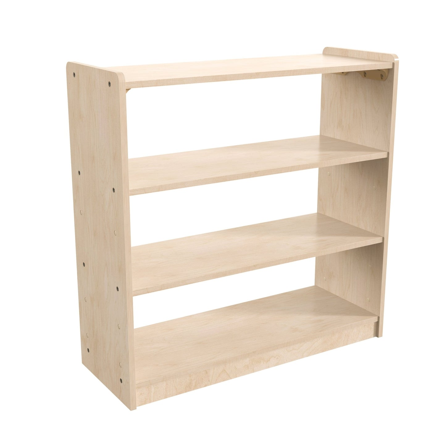 Bright Beginnings Commercial Grade 3 Shelf Wooden Classroom Open Storage Unit, Safe, Kid Friendly Design, Natural - SchoolOutlet