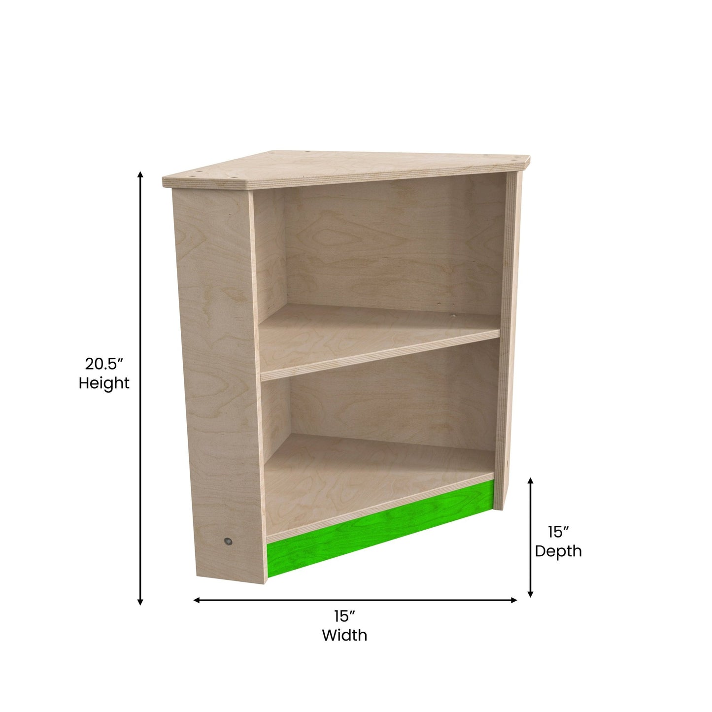 Bright Beginnings Commercial Grade Wooden Kid's Two Tier Corner Kitchen Cabinet - SchoolOutlet