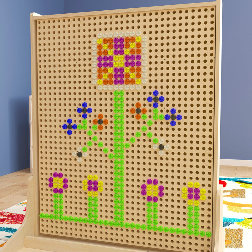 Bright Beginnings Commercial Grade Modular STEAM Wall 512 Piece Multicolor Screw Accessory Pack - SchoolOutlet