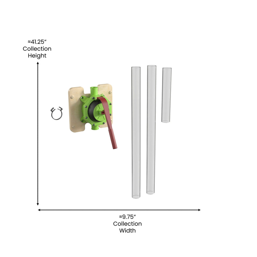 Bright Beginnings Commercial Grade 10 Piece Modular STEAM Wall STEAM Accessories- Pipe Builder Hand Pump & Accessories - SchoolOutlet