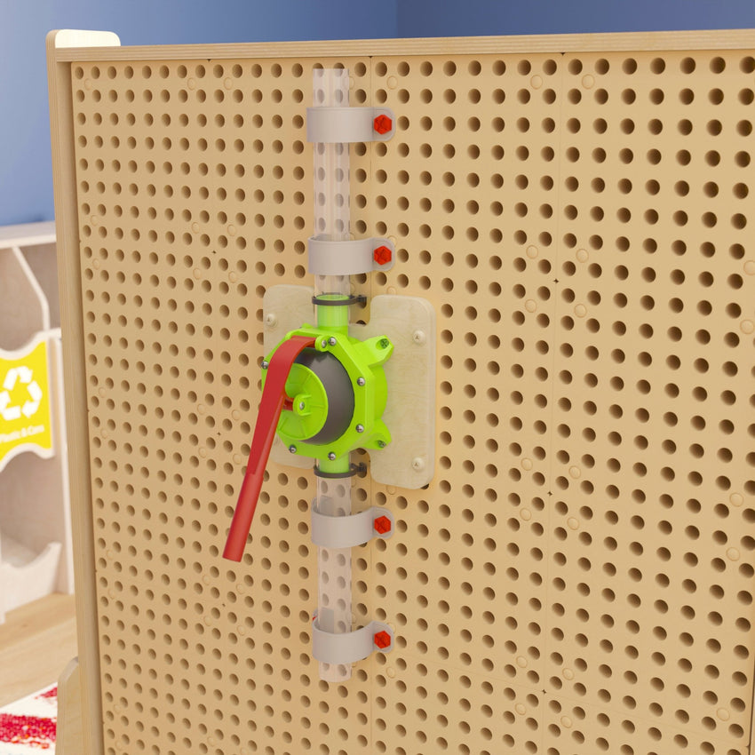 Bright Beginnings Commercial Grade 10 Piece Modular STEAM Wall STEAM Accessories- Pipe Builder Hand Pump & Accessories - SchoolOutlet