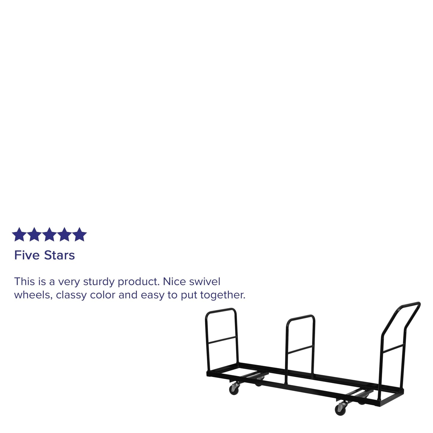 Kaden Vertical Storage Folding Chair Dolly - 35 Chair Capacity - SchoolOutlet