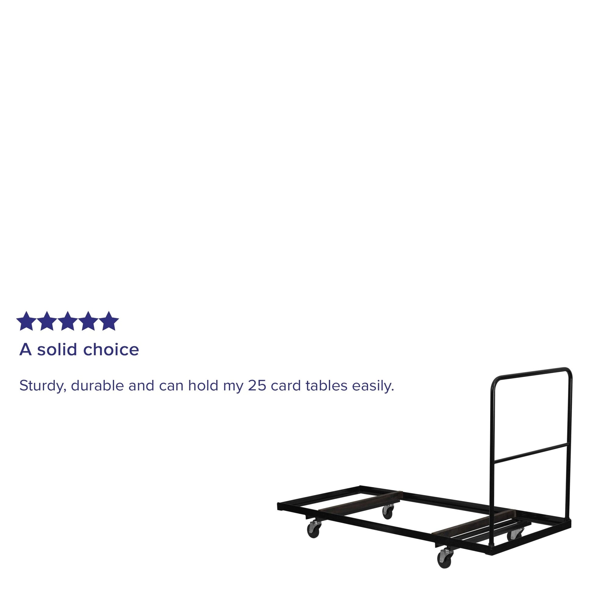Neena Black Folding Table Dolly for 30''W x 72''D Rectangular Folding Tables - SchoolOutlet