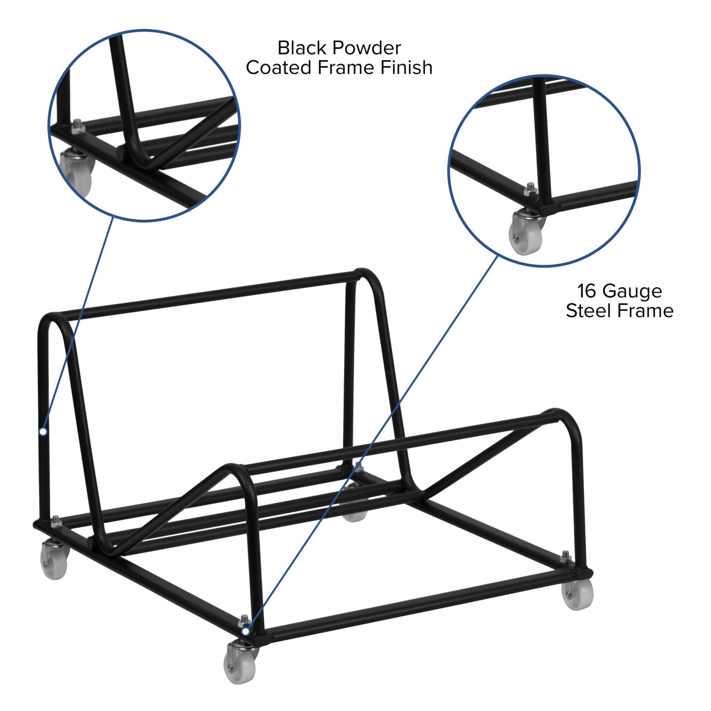 Hercules Sled Base Stack Chair Dolly - SchoolOutlet