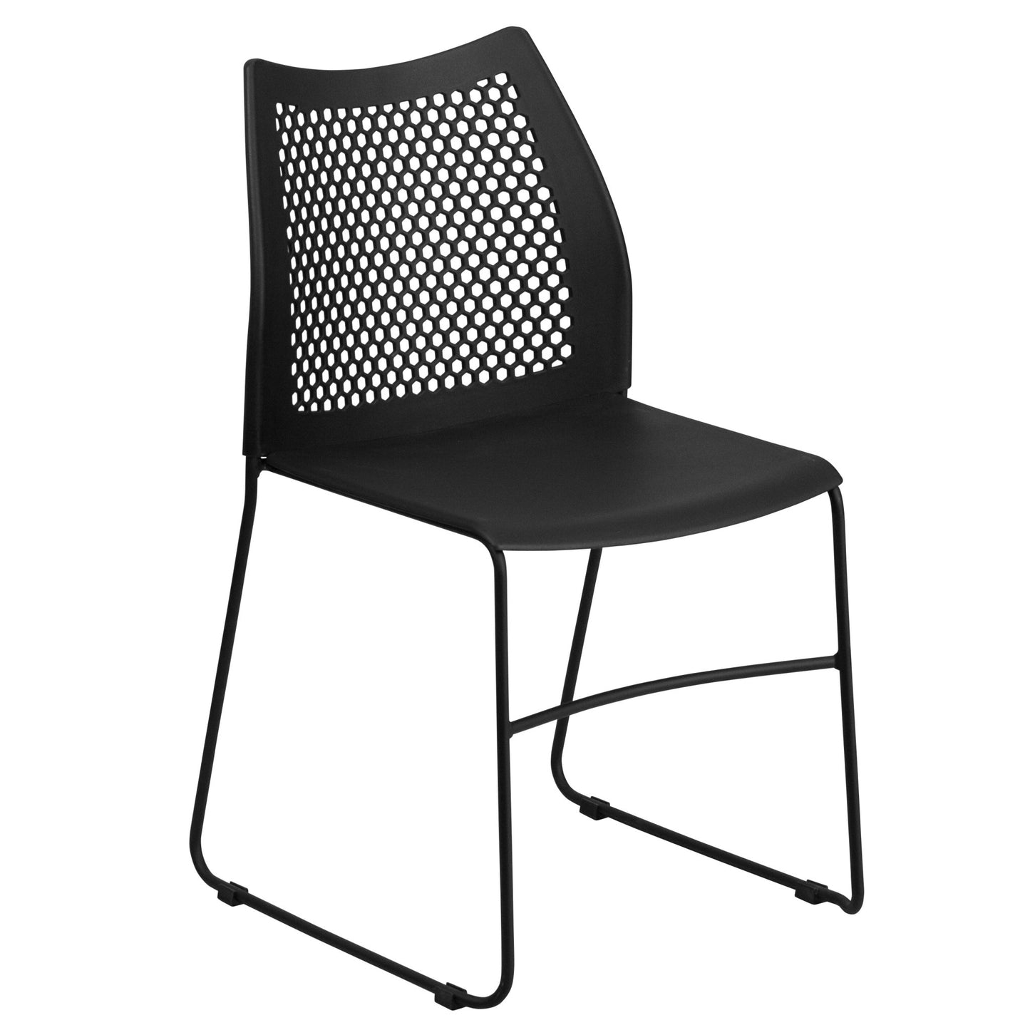 HERCULES Series 661 lb. Capacity Stack Chair with Air-Vent Back and Powder Coated Sled Base - SchoolOutlet