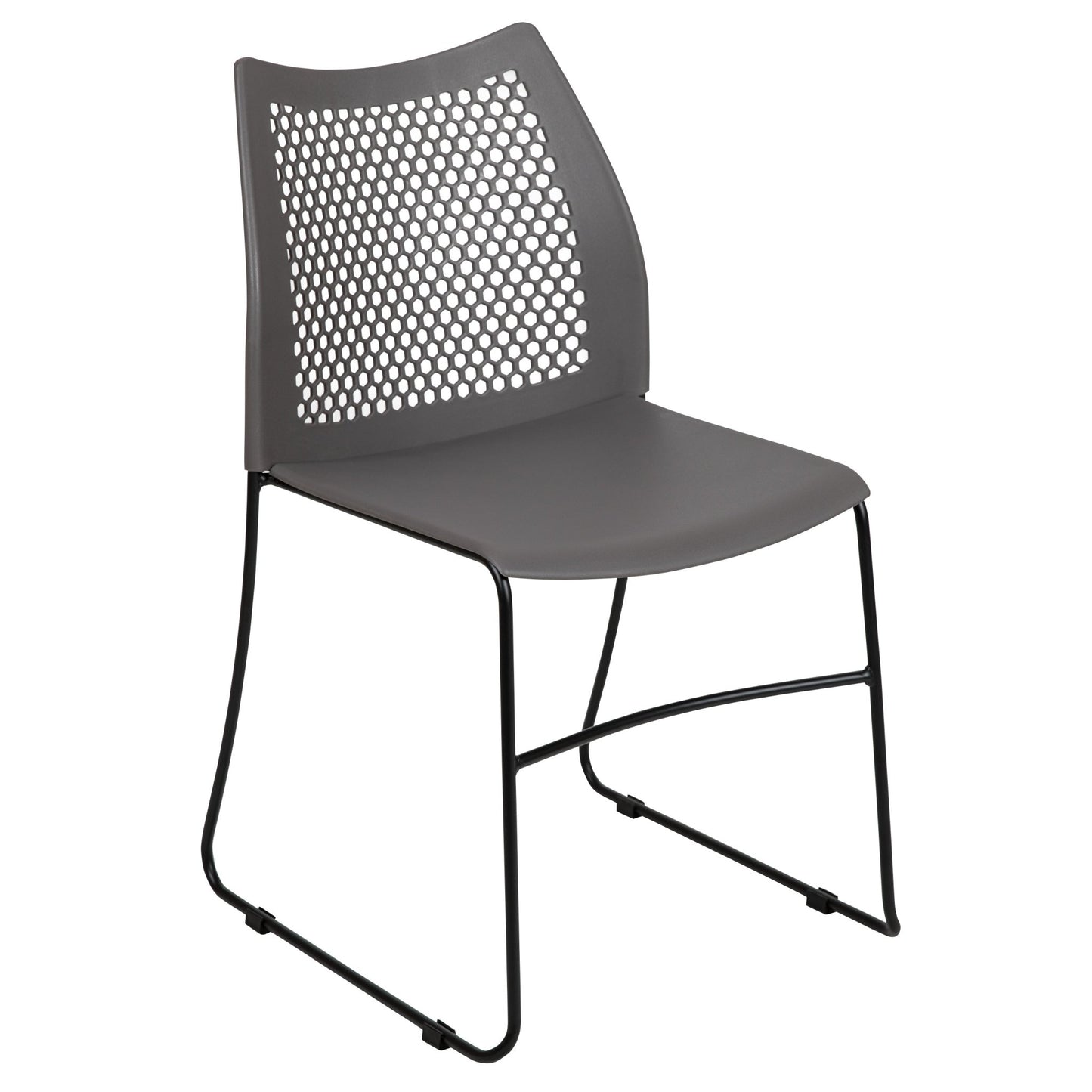 HERCULES Series 661 lb. Capacity Stack Chair with Air-Vent Back and Powder Coated Sled Base - SchoolOutlet
