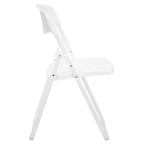 Flash Furniture HERCULES Series 800 lb. Capacity Heavy Duty White Plastic Folding Chair(FLA-RUT-I-WHITE-GG) - SchoolOutlet
