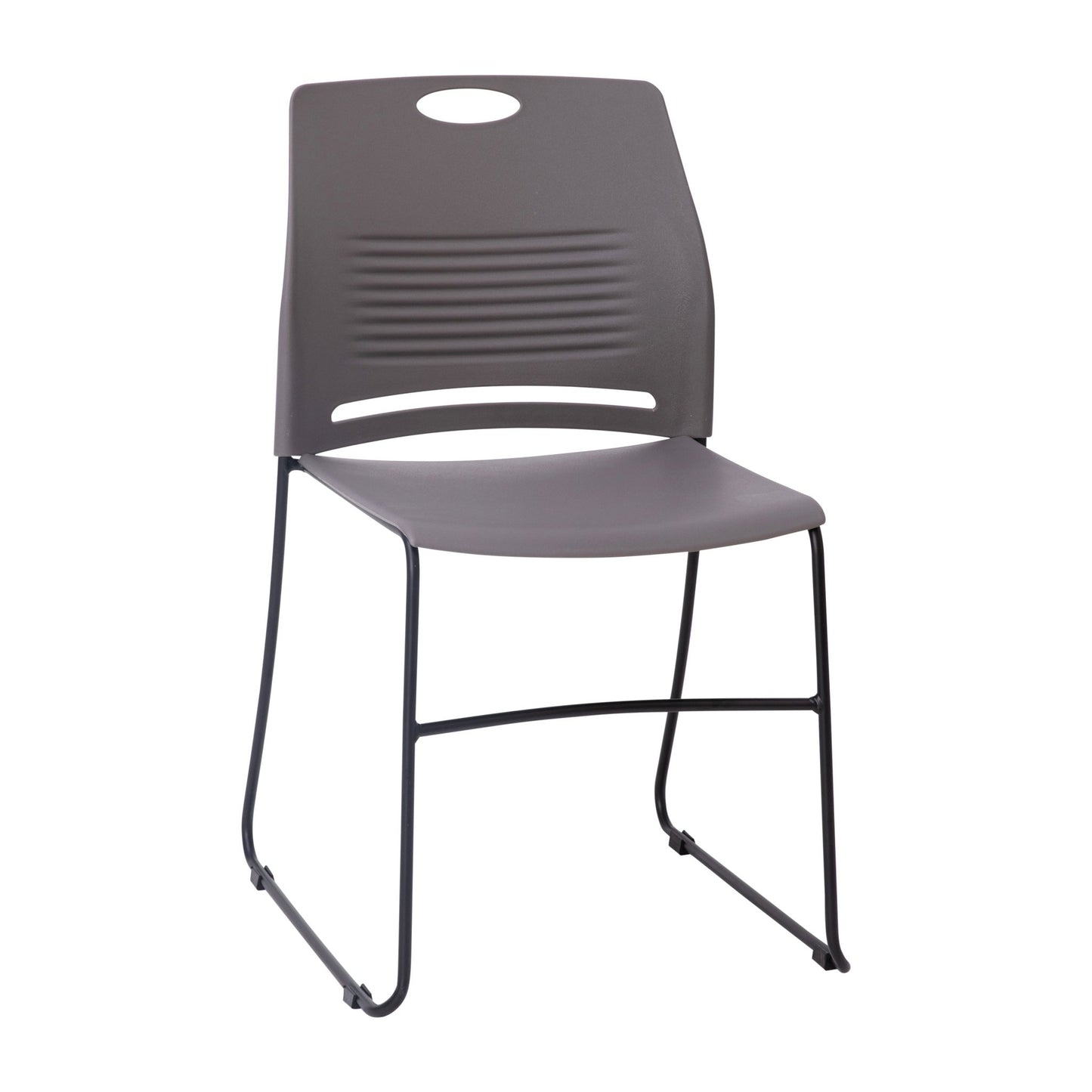 HERCULES Series Commercial Grade 660 lb. Capacity Plastic Stack Chair with Powder Coated Sled Base Frame and Integrated Carrying Handle - SchoolOutlet