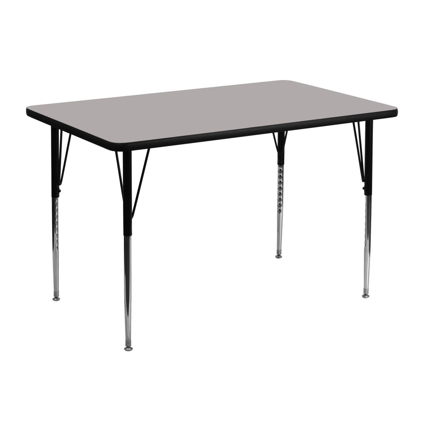 Wren Mobile 30''W x 48''L Rectangular HP Laminate Activity Table - Standard Height Adjustable Legs - SchoolOutlet