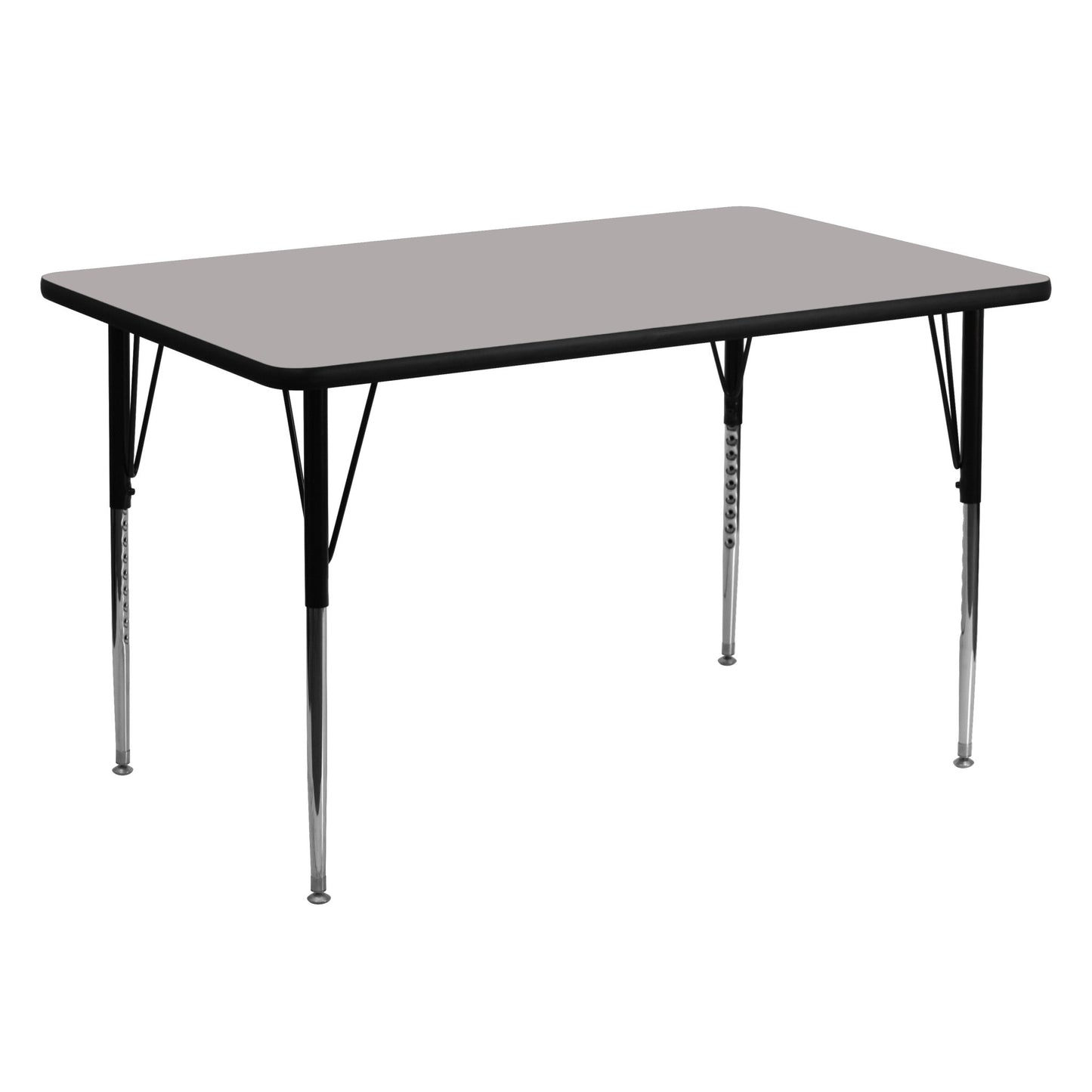Wren Mobile 30''W x 60''L Rectangular HP Laminate Activity Table - Standard Height Adjustable Legs - SchoolOutlet
