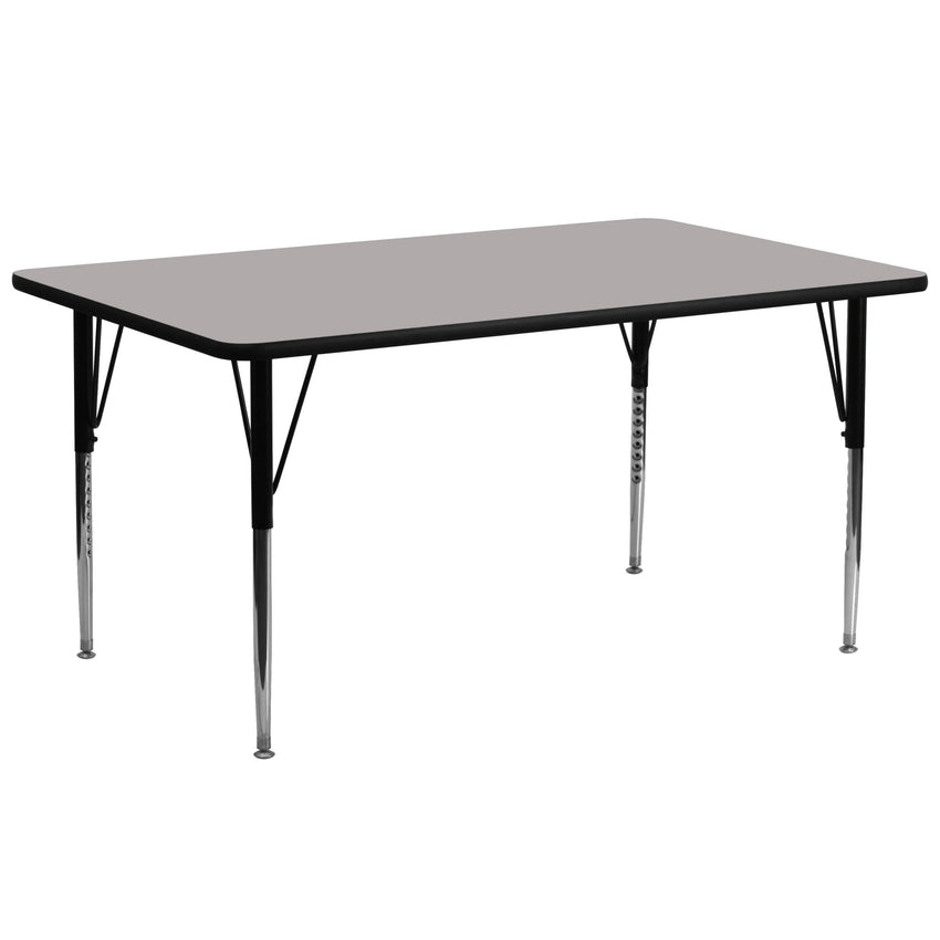 Wren Mobile 30''W x 72''L Rectangular HP Laminate Activity Table - Standard Height Adjustable Legs - SchoolOutlet