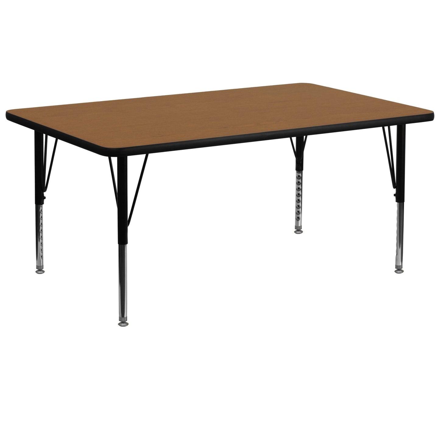 Wren Mobile 30''W x 72''L Rectangular Thermal Laminate Activity Table - Standard Height Adjustable Legs - SchoolOutlet