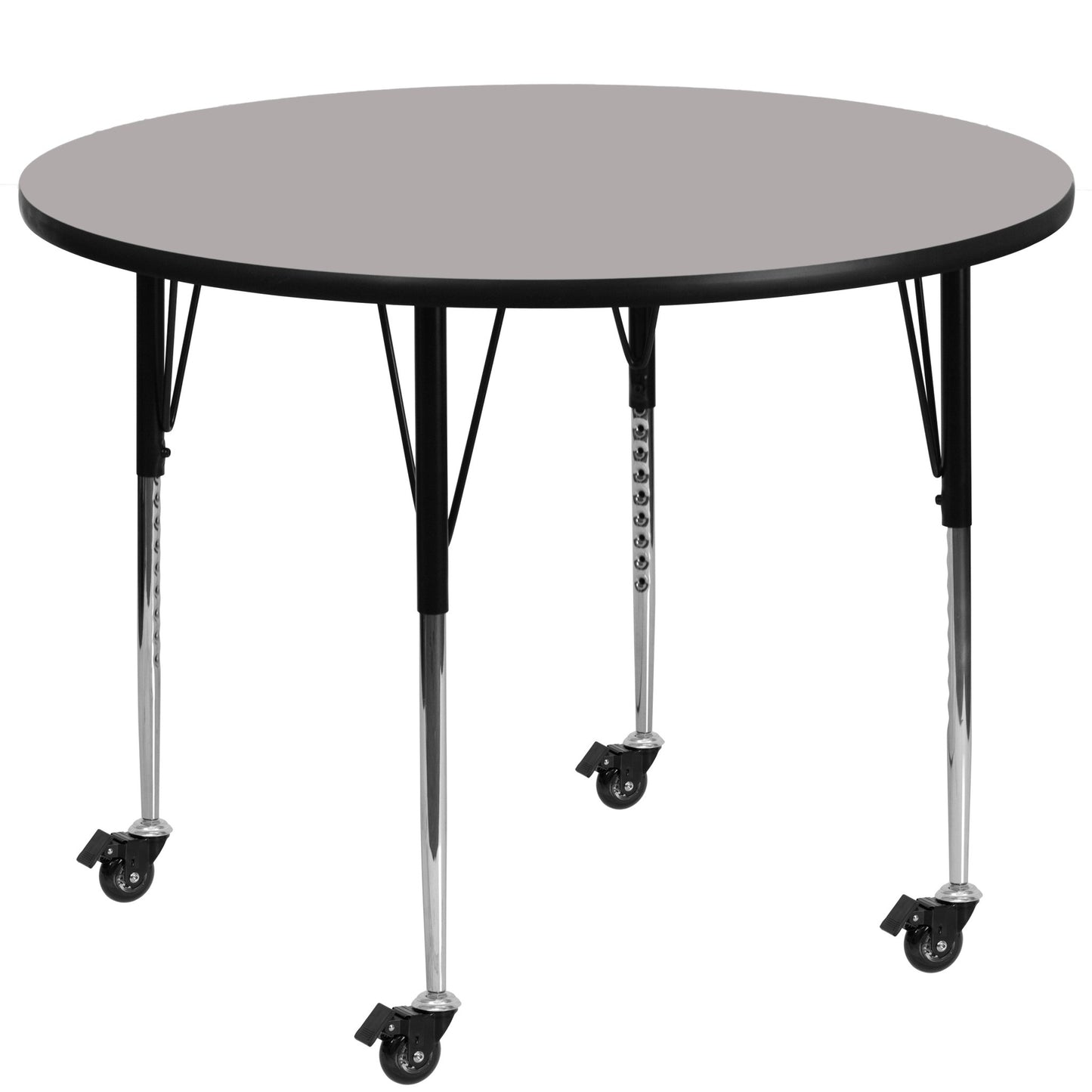 Wren Mobile 42'' Round HP Laminate Activity Table - Standard Height Adjustable Legs - SchoolOutlet