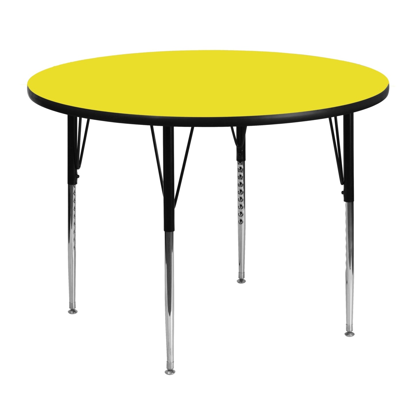 Wren Mobile 48'' Round HP Laminate Activity Table - Standard Height Adjustable Legs - SchoolOutlet