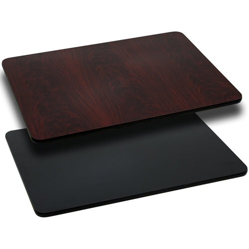 Flash Furniture 30'' x 60'' Rectangular Table Top with Black or Mahogany Reversible Laminate Top(FLA-XU-MBT-3060-GG) - SchoolOutlet