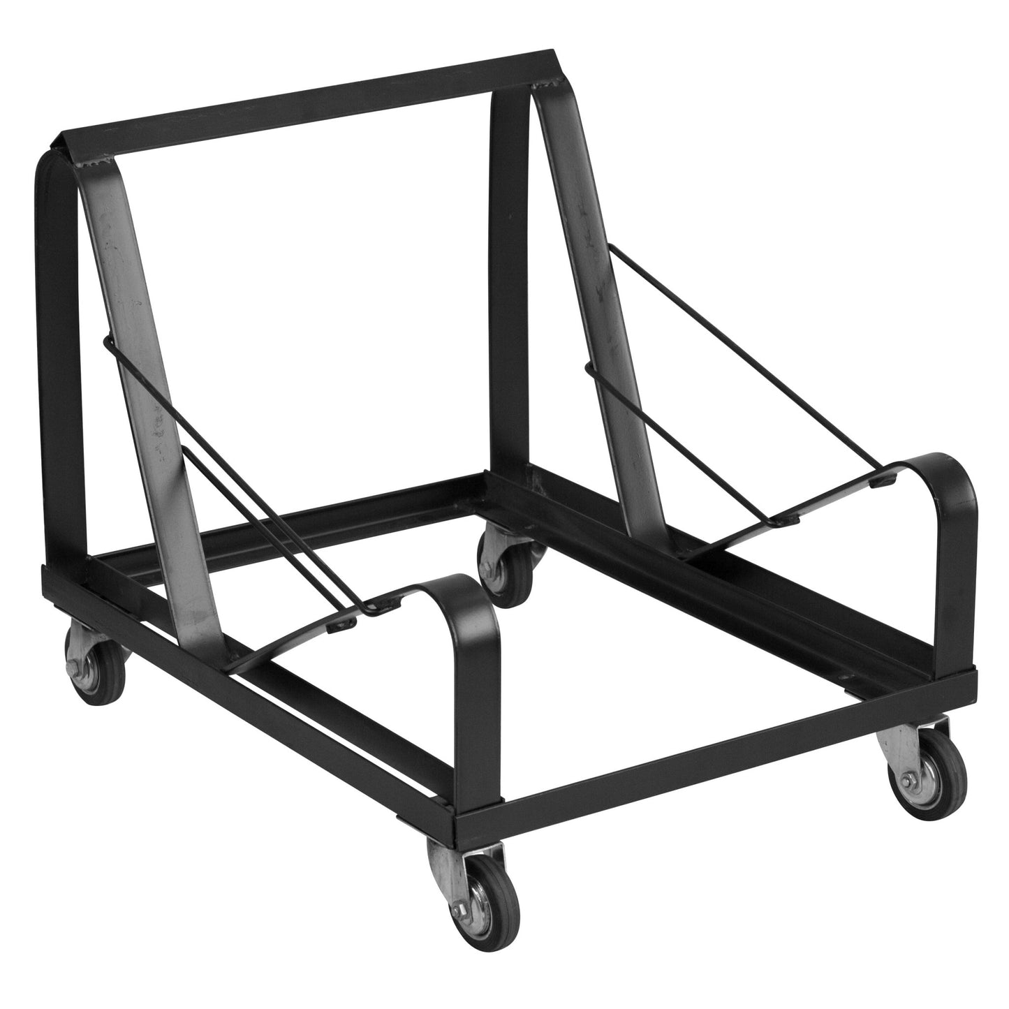 HERCULES Series Black Steel Sled Base Stack Chair Dolly - SchoolOutlet