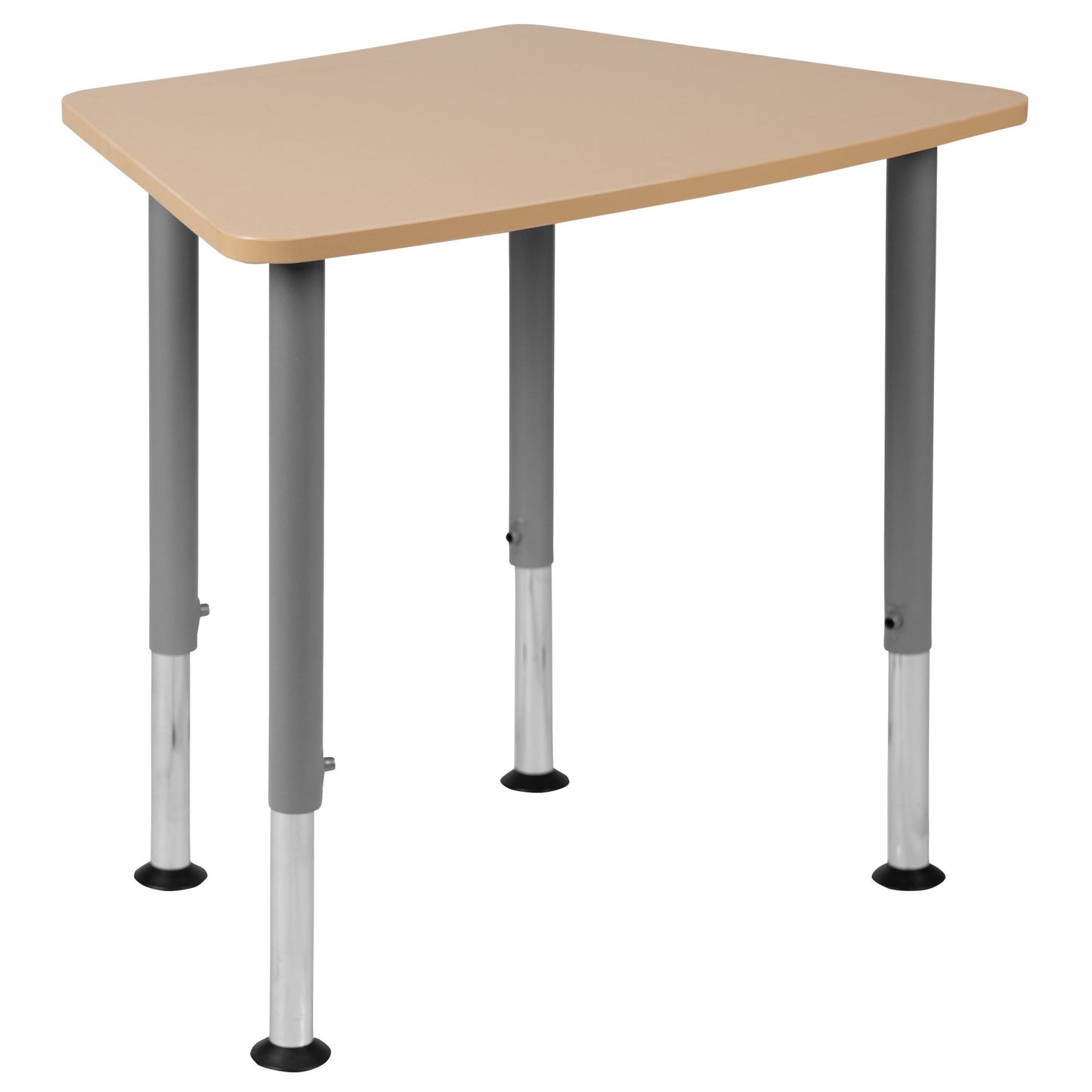 Billie Hex Natural Collaborative Student Desk (Adjustable from 22.3" to 34") - Home and Classroom - SchoolOutlet