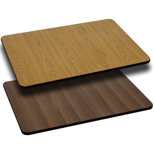 Flash Furniture 30'' x 48'' Rectangular Table Top with Natural or Walnut Reversible Laminate Top(FLA-XU-WNT-3048-GG) - SchoolOutlet