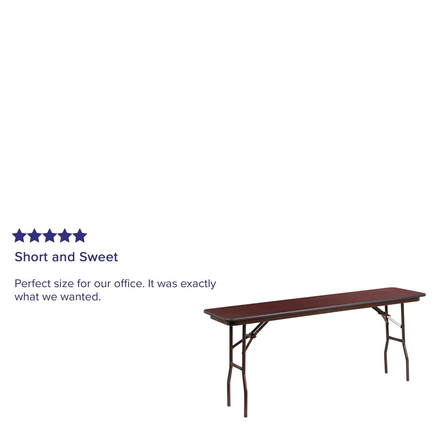 Frankie 6-Foot Mahogany Melamine Laminate Folding Training Table - SchoolOutlet