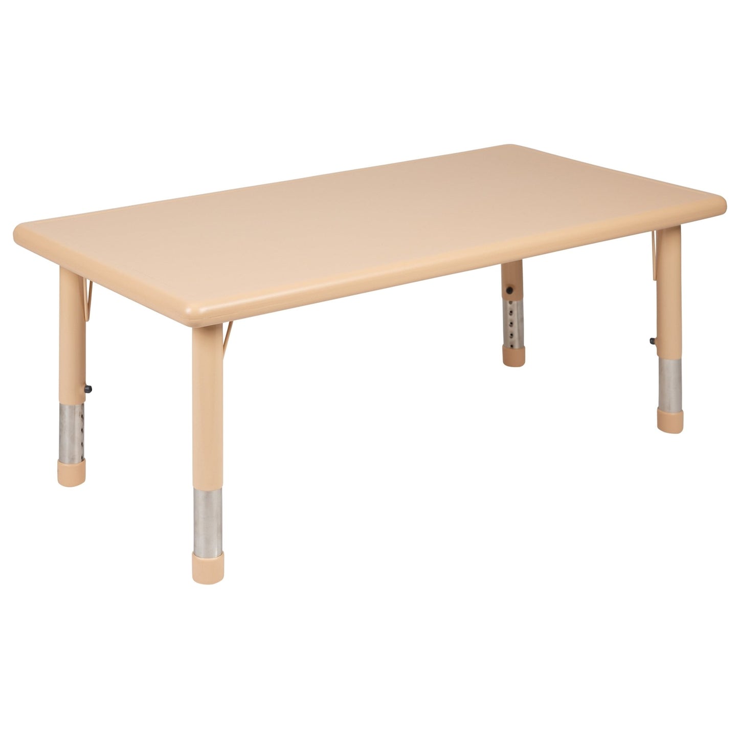 Wren 24''W x 48''L Rectangular Plastic Height Adjustable Activity Table - SchoolOutlet