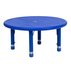 Wren 33'' Round Plastic Height Adjustable Activity Table