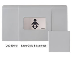 Foundations Ultra Horizontal Baby Diaper Changing Station - Gray & Stainless (FOU-200-EH-01)