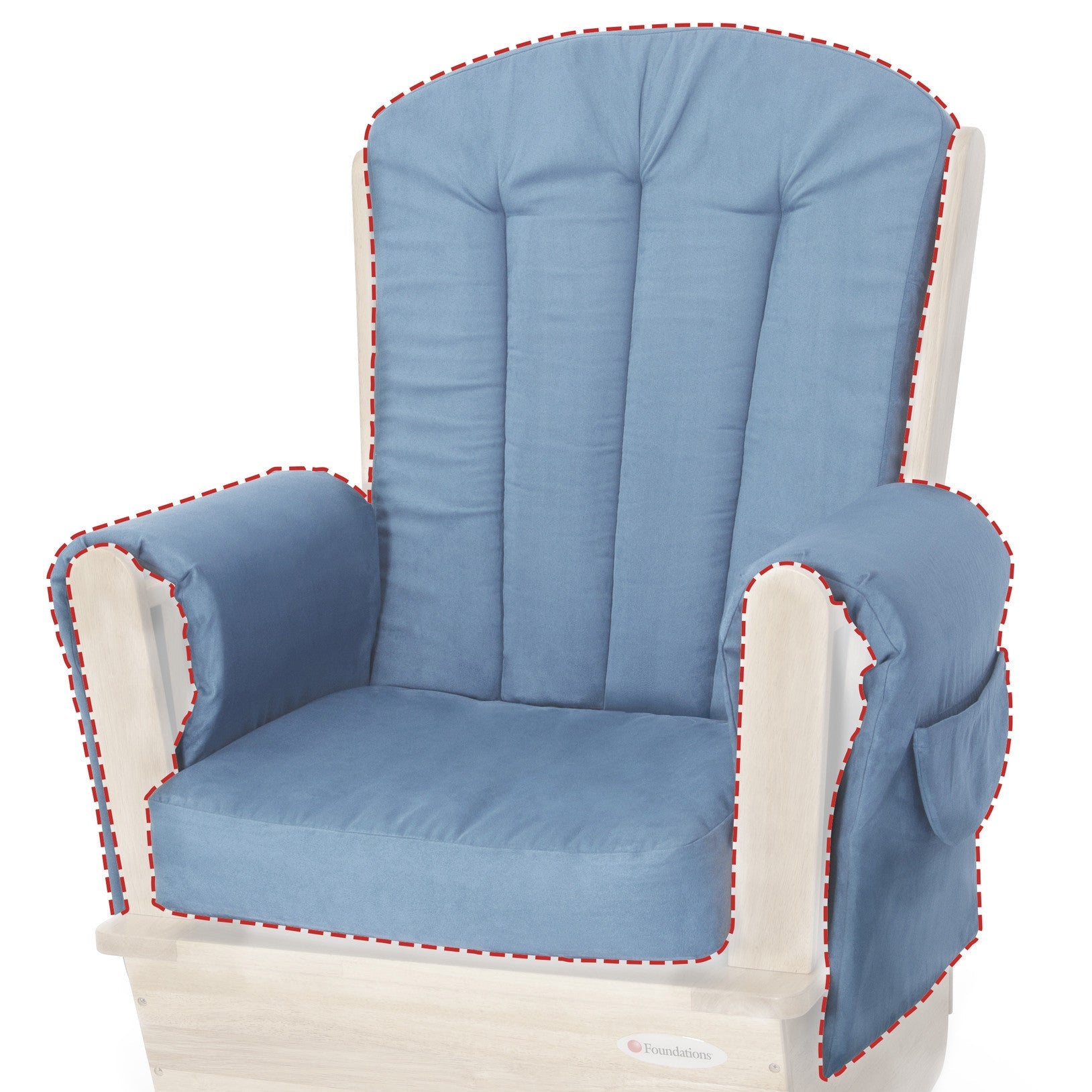 Foundations FOU-4305036 SafeRocker Replacement Cushion Set, Blue