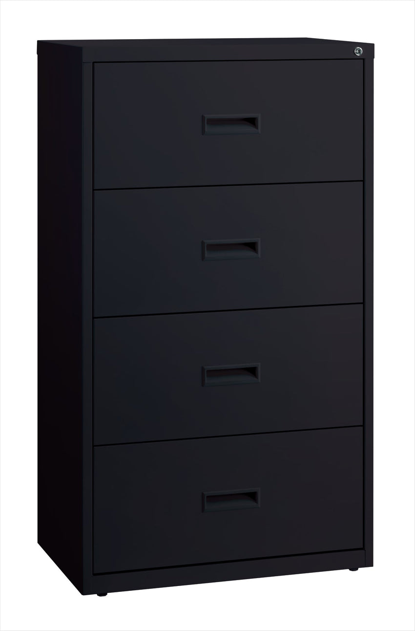 Hirsh 30 Inch Wide 4 Drawer Metal Lateral File Cabinet for Home and Office, Holds Letter, Legal and A4 Hanging Folders - SchoolOutlet