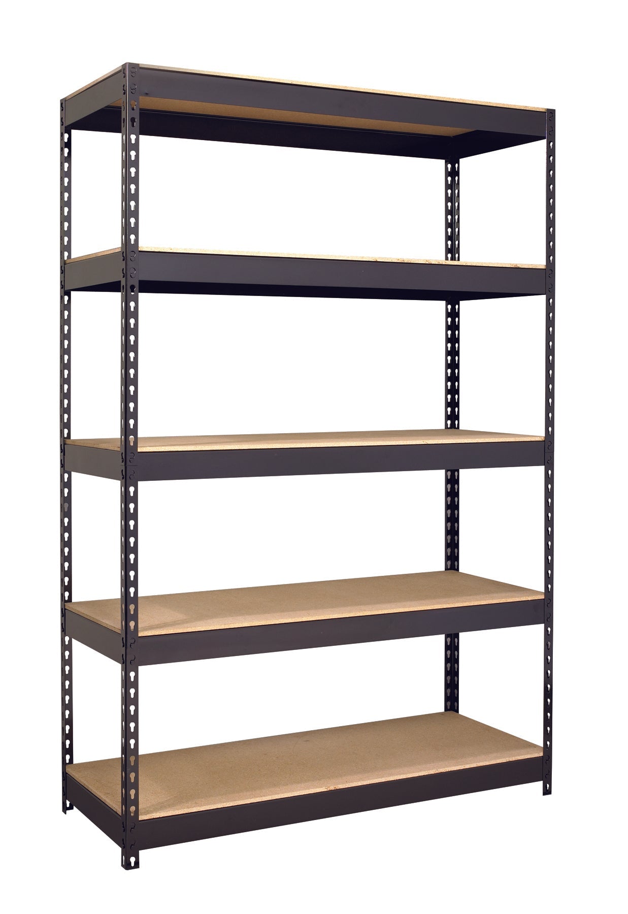 Iron Horse 3800 Riveted Steel Shelving, 5-Shelf, 18"D x 48"W x 72"H - SchoolOutlet