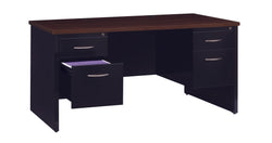 Hirsh Executive Office Modular Double Pedestal File Office Desk, 30" D x 60" W