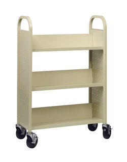 Hirsh Single-sided Mobile Book Cart for Schools